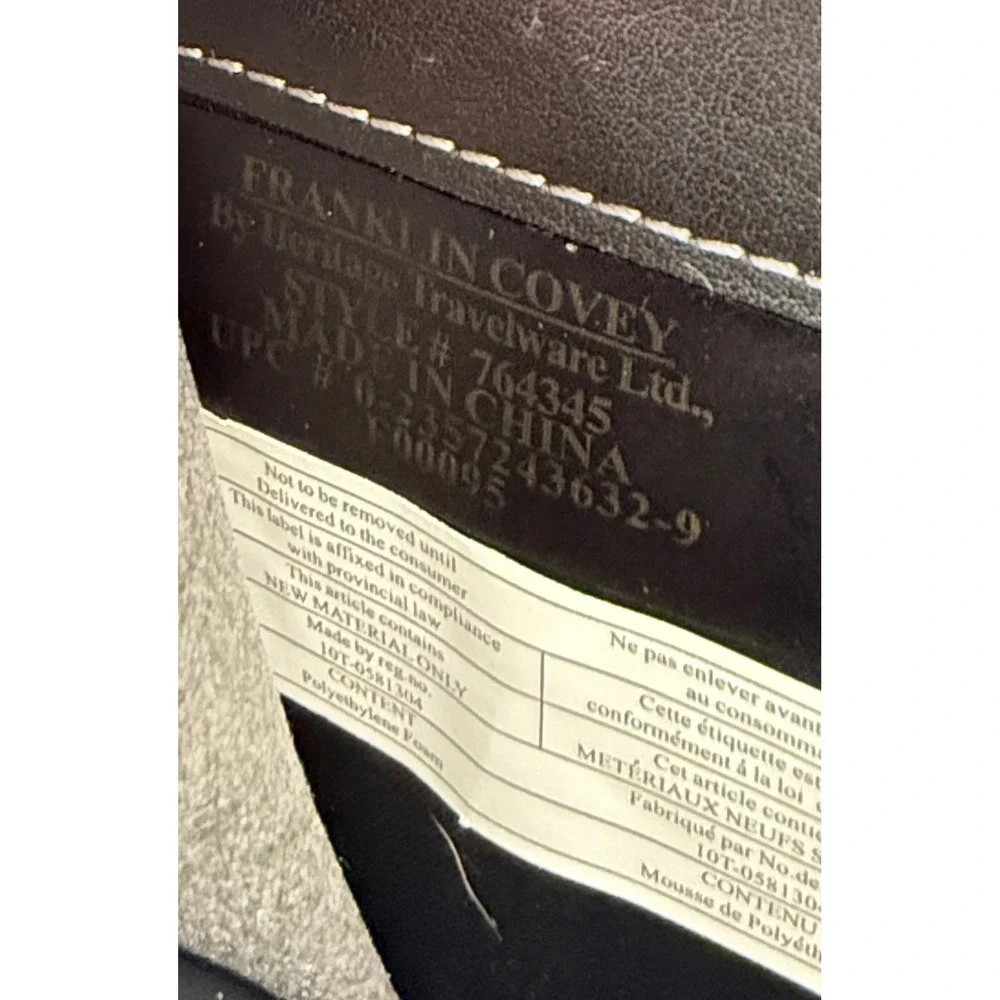 Franklin Covey Faux Leather Planner Organizer Tabs and‎ Pockets Black